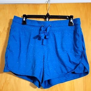 Athletic,  size large, blue knit shorts